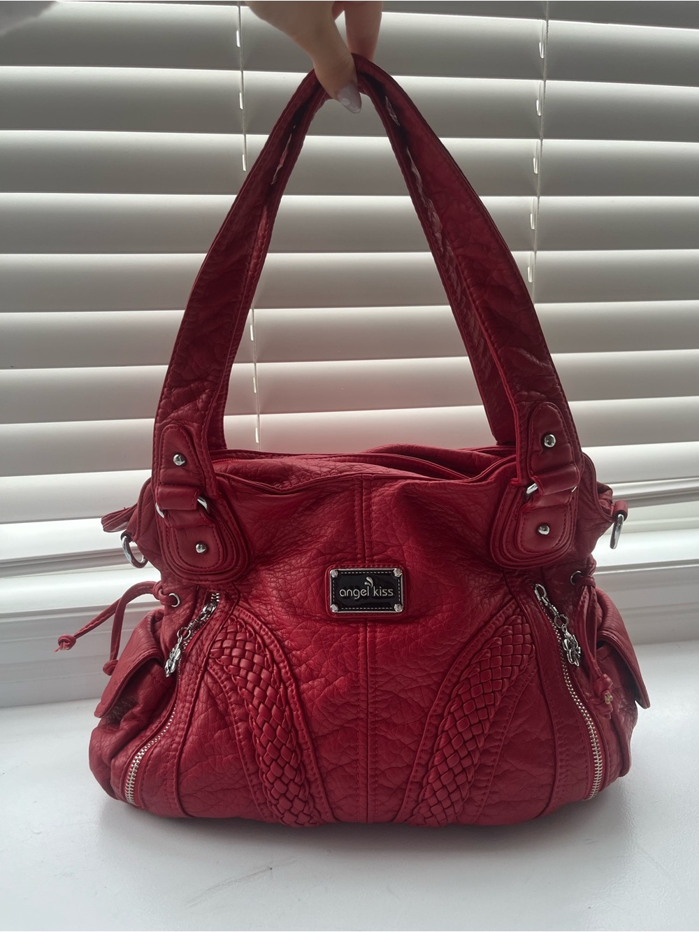 brand new vintage/2000’s y2k vibe red angel kiss bag with two large compartments